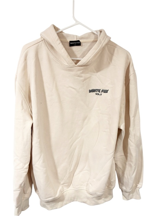 White Fox Boutique Tops - White Fox Boutique Offstage Hoodie Pebble Grey Cream Sweatshirt Size Large/XL